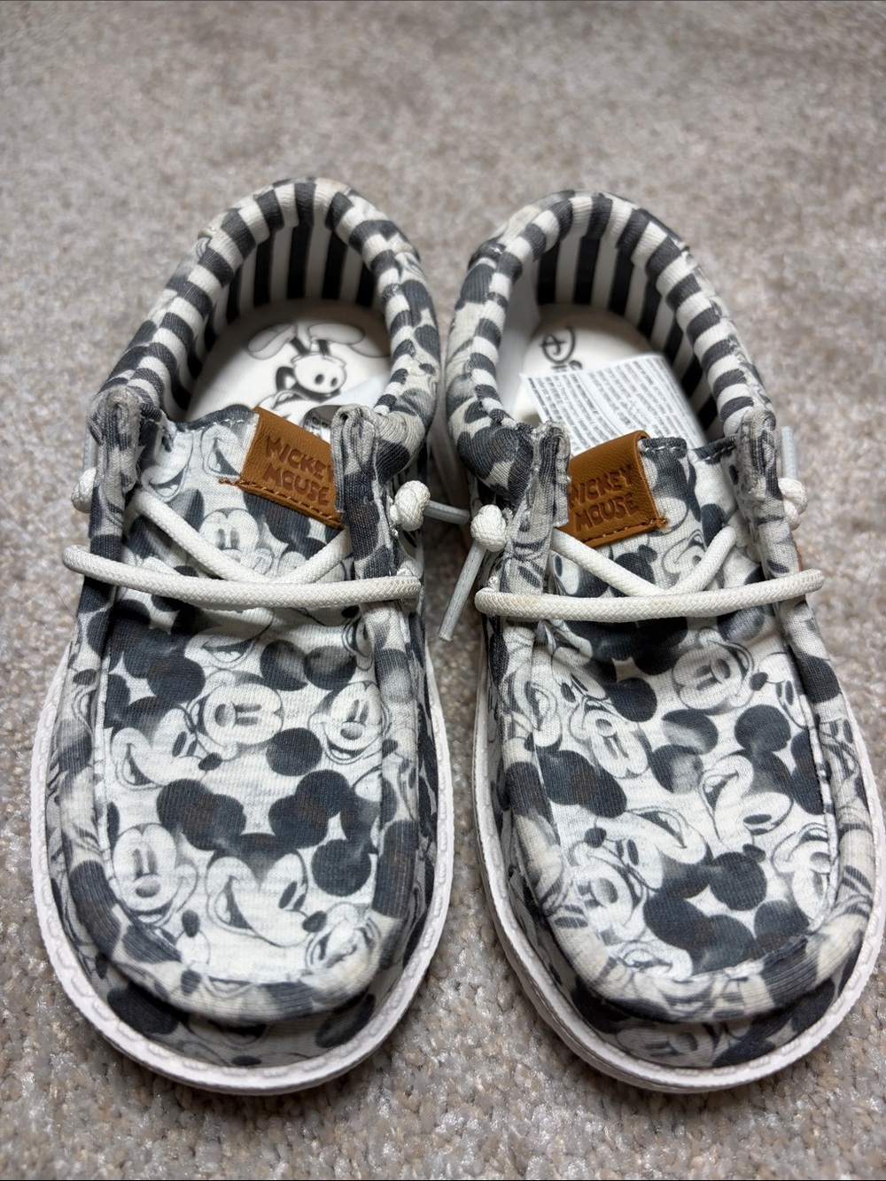 Kids' Gray & White Mickey Mouse hey dudes